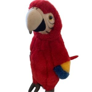 FAO SCHWARZ Parrot Bird Plush Stuffed Animal Toy Height 13”